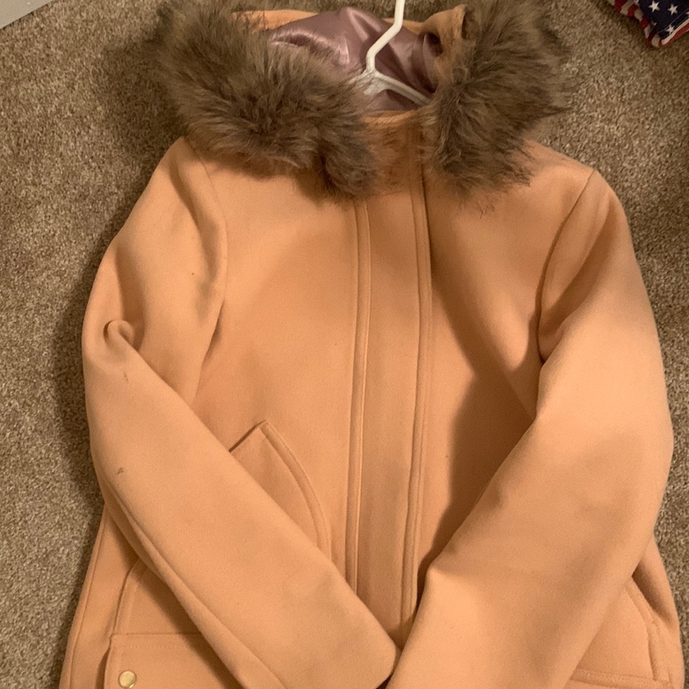 J. CREW winter coat with fur hood